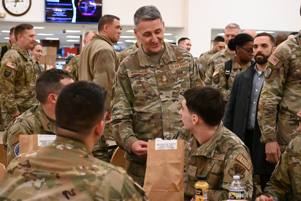 Chief of National Guard Bureau Shares Meal with Service Members Supporting 60th Presidential Inauguration