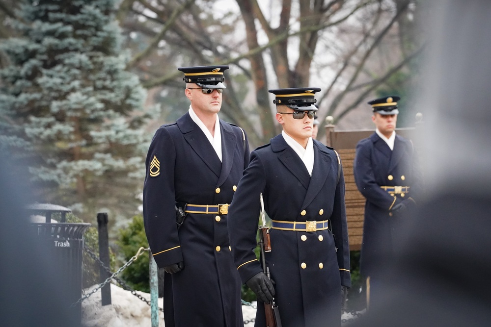 President Elect Trump and Vice President-Elect Vance visit Arlington National Cemetery in advance of Inauguration Day