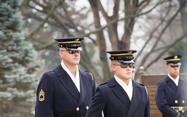 President Elect Trump and Vice President-Elect Vance visit Arlington National Cemetery in advance of Inauguration Day