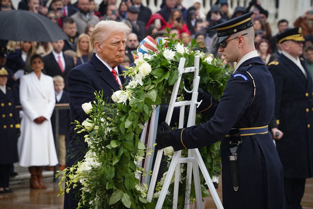 President-Elect Trump and Vice President-Elect Vance visit Arlington National Cemetery in advance of Inauguration Day