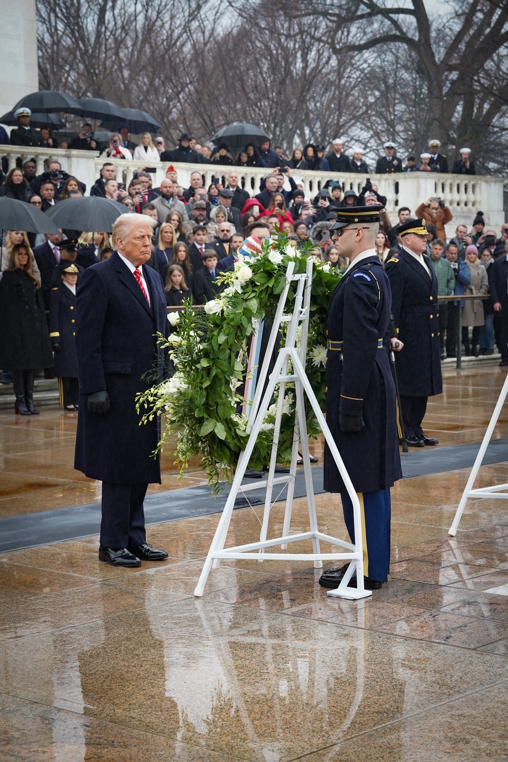 President Elect Trump and Vice President-Elect Vance visit Arlington National Cemetery in advance of Inauguration Day