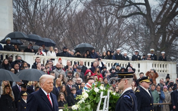 President Elect Trump and Vice President-Elect Vance visit Arlington National Cemetery in advance of Inauguration Day