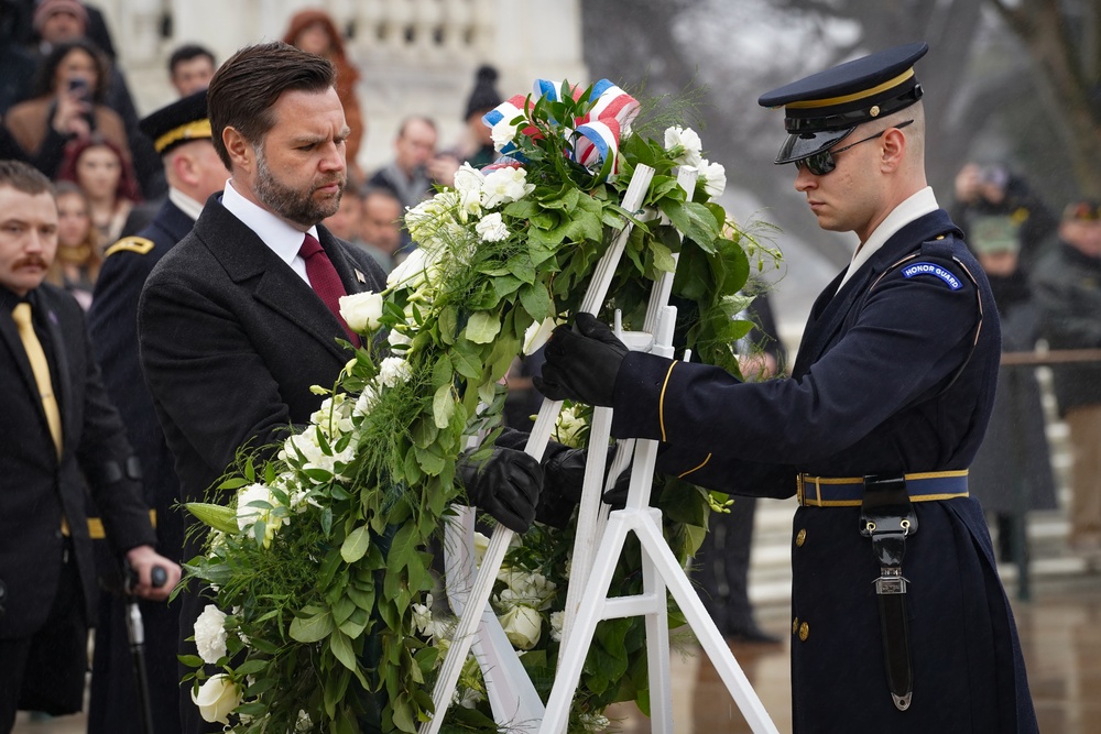 President Elect Trump and Vice President-Elect Vance visit Arlington National Cemetery in advance of Inauguration Day