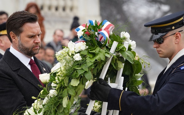 President Elect Trump and Vice President-Elect Vance visit Arlington National Cemetery in advance of Inauguration Day