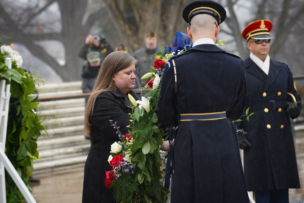 President Elect Trump and Vice President-Elect Vance visit Arlington National Cemetery in advance of Inauguration Day