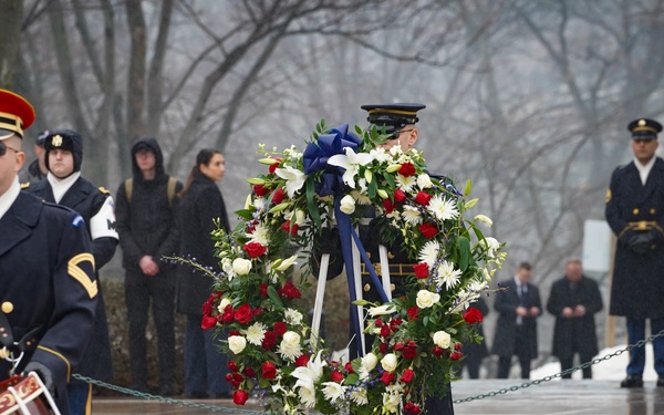 President Elect Trump and Vice President-Elect Vance visit Arlington National Cemetery in advance of Inauguration Day