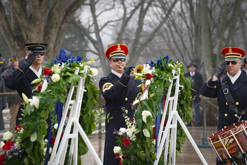 President Elect Trump and Vice President-Elect Vance visit Arlington National Cemetery in advance of Inauguration Day