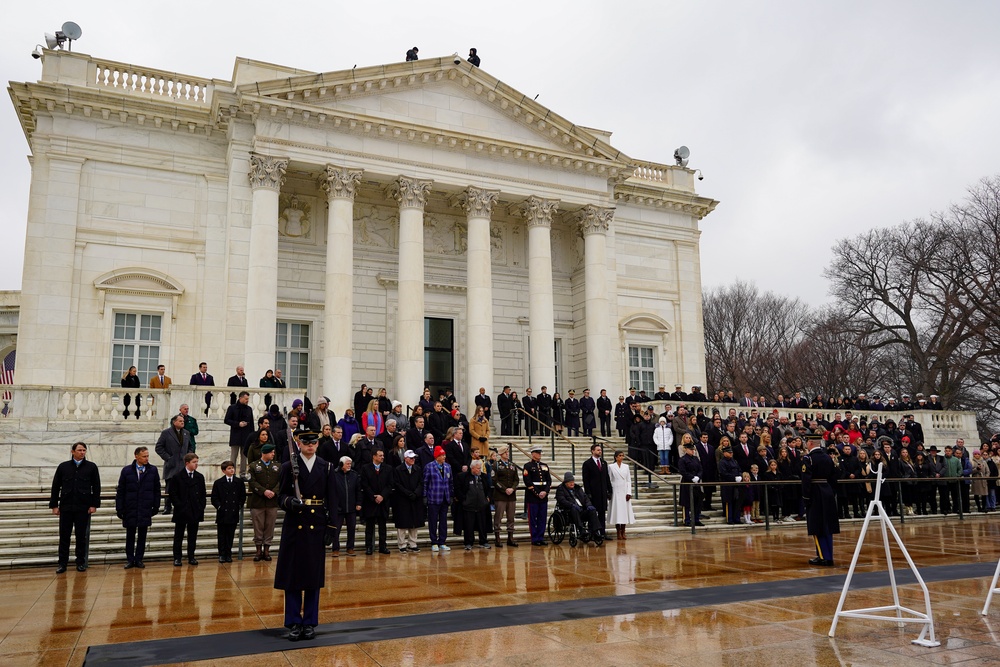 President Elect Trump and Vice President-Elect Vance visit Arlington National Cemetery in advance of Inauguration Day