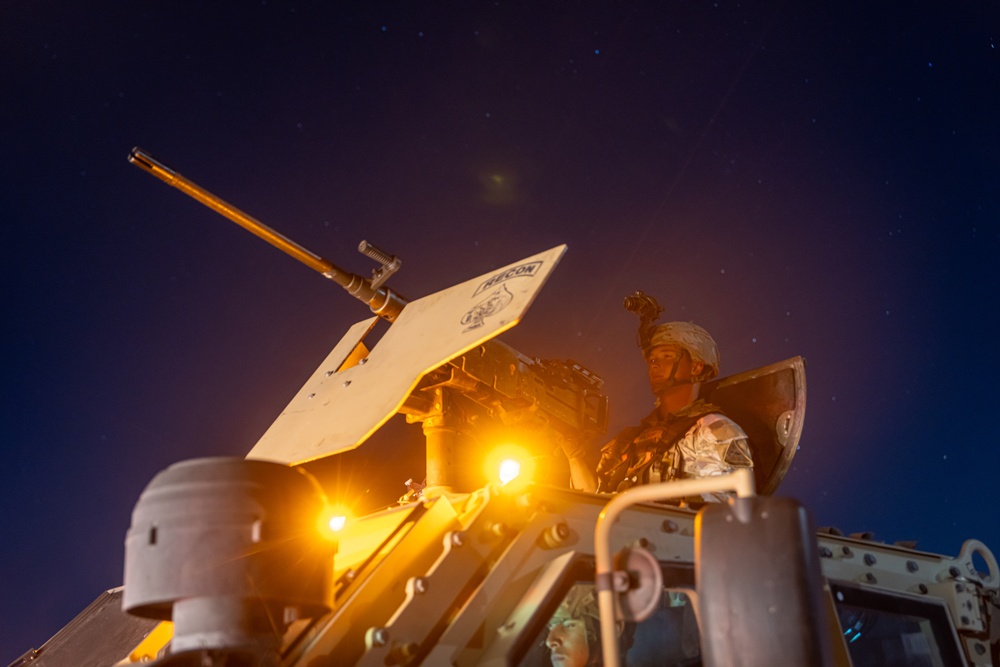2-37AR Mortars Conduct MMG Gunner