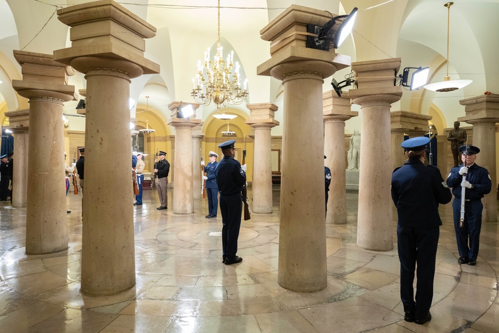 Joint members of the Inauguration Cordon rehearse for the 60th Presidential Inauguration