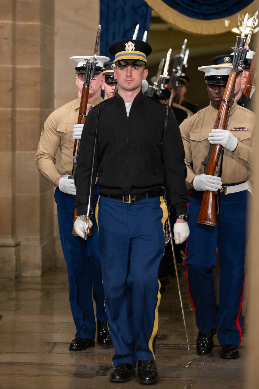 Joint members of the Inauguration Cordon rehearse for the 60th Presidential Inauguration