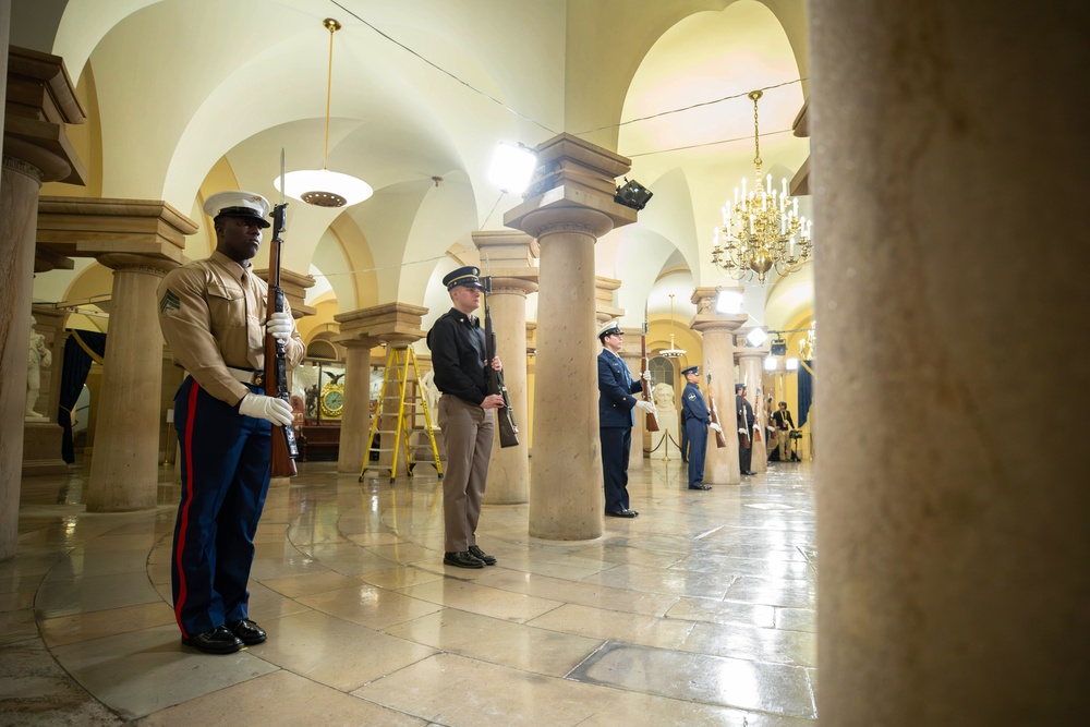 Joint members of the Inauguration Cordon rehearse for the 60th Presidential Inauguration