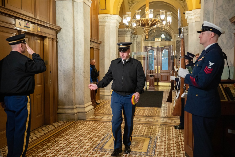 Joint members of the Inauguration Cordon rehearse for the 60th Presidential Inauguration