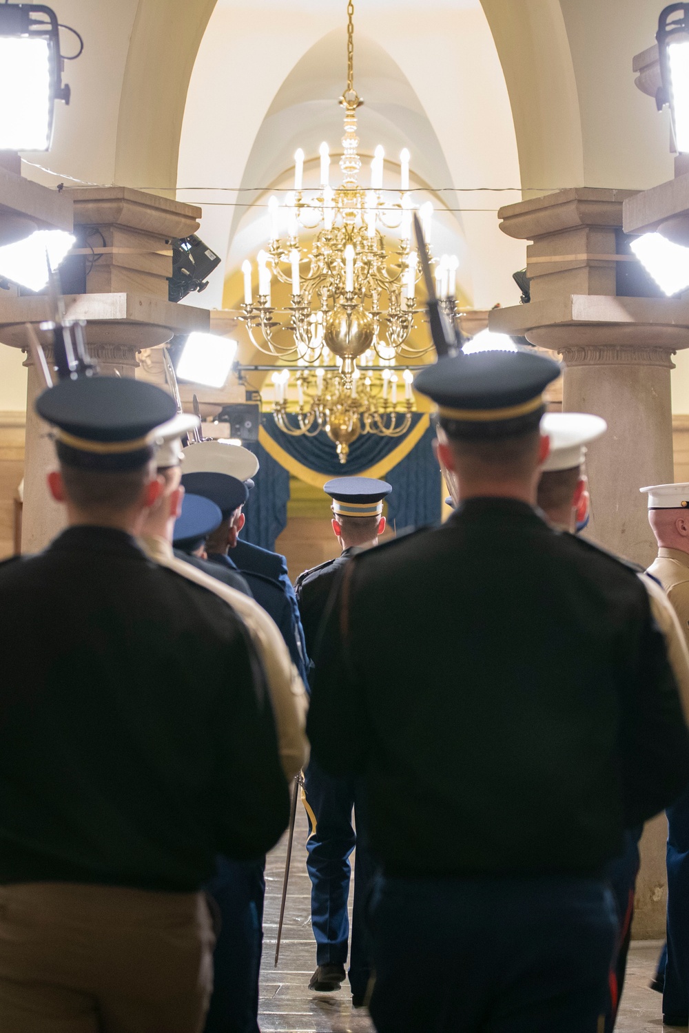 Joint members of the Inauguration Cordon rehearse for the 60th Presidential Inauguration