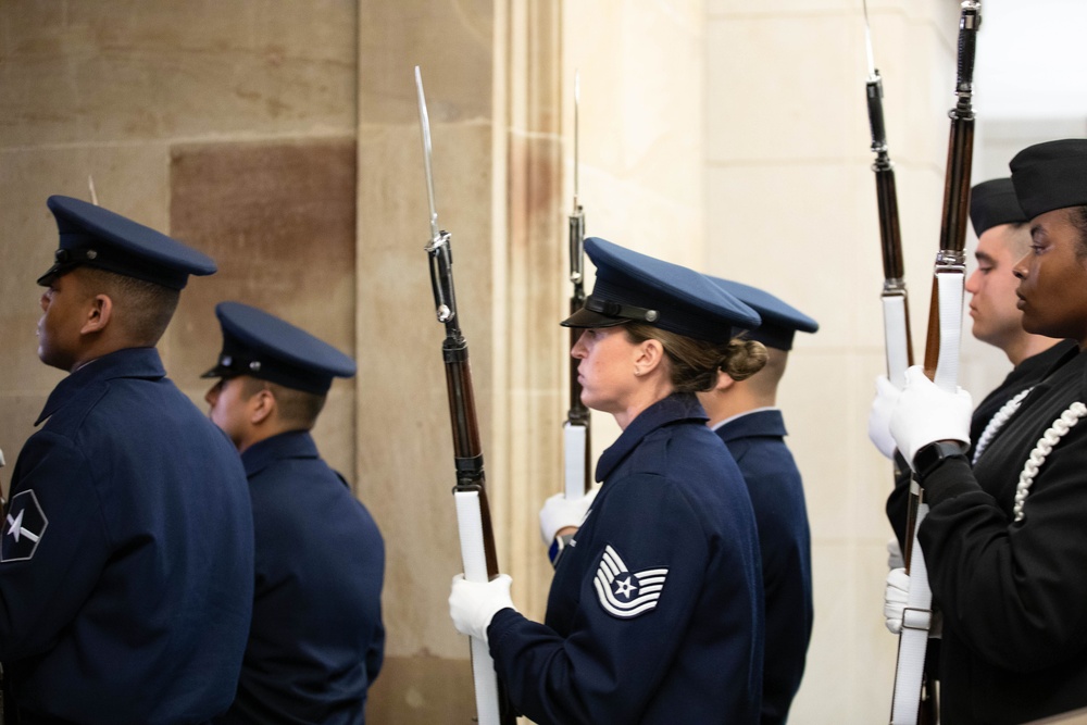 Joint members of the Inauguration Cordon rehearse for the 60th Presidential Inauguration