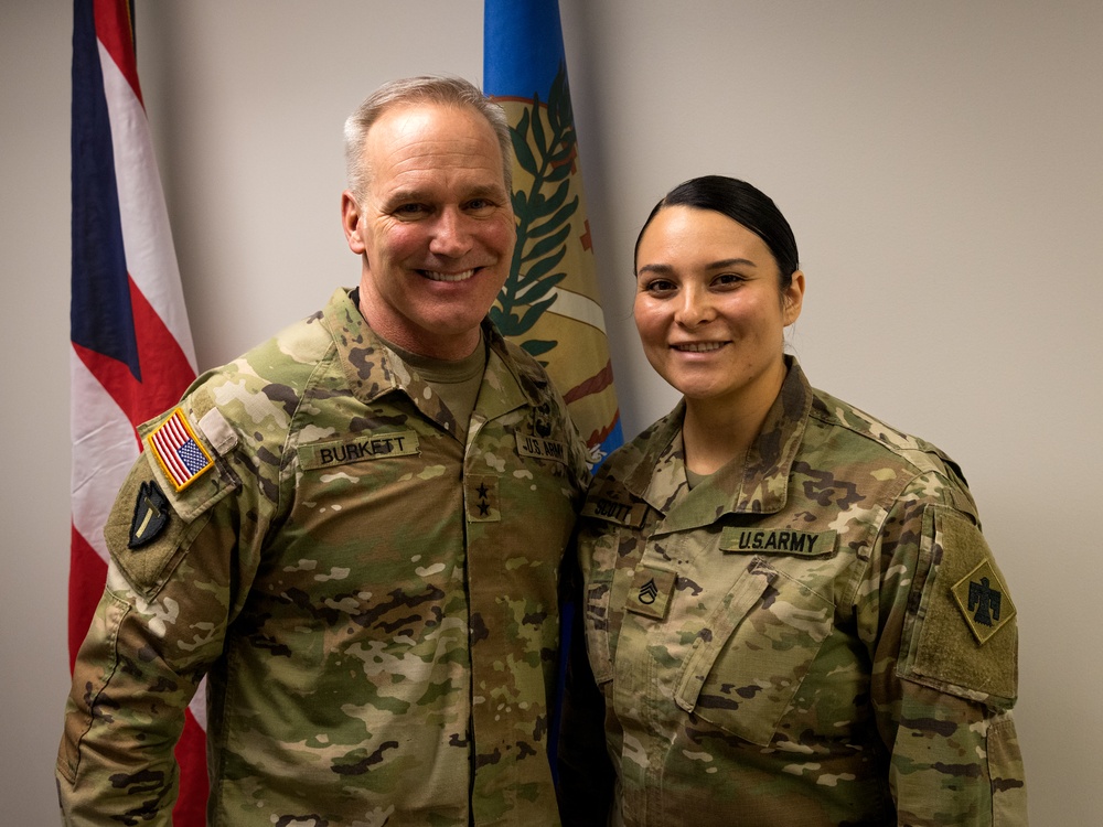 The Chief of National Guard Bureau Coins Oklahoma National Guardsman