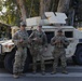 149th CBRN Company, 270th MP Company, and 40th MP Company at Traffic Control Points around Palisades Fire