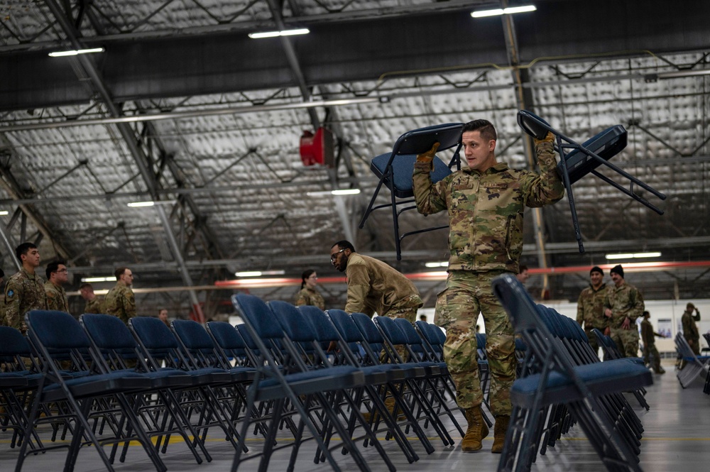 Joint Base Andrews sets up for President Biden’s sendoff ceremony