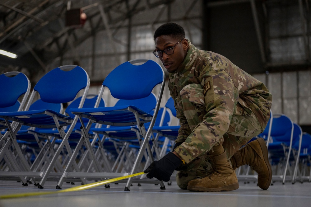 Joint Base Andrews sets up for President Biden’s sendoff ceremony