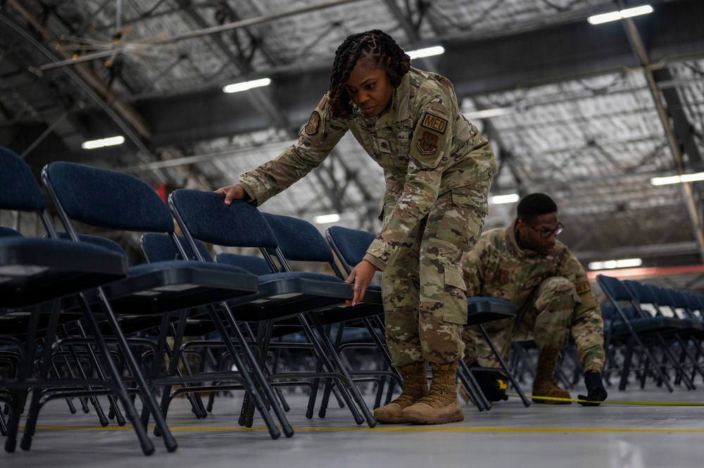 Joint Base Andrews sets up for President Biden’s sendoff ceremony