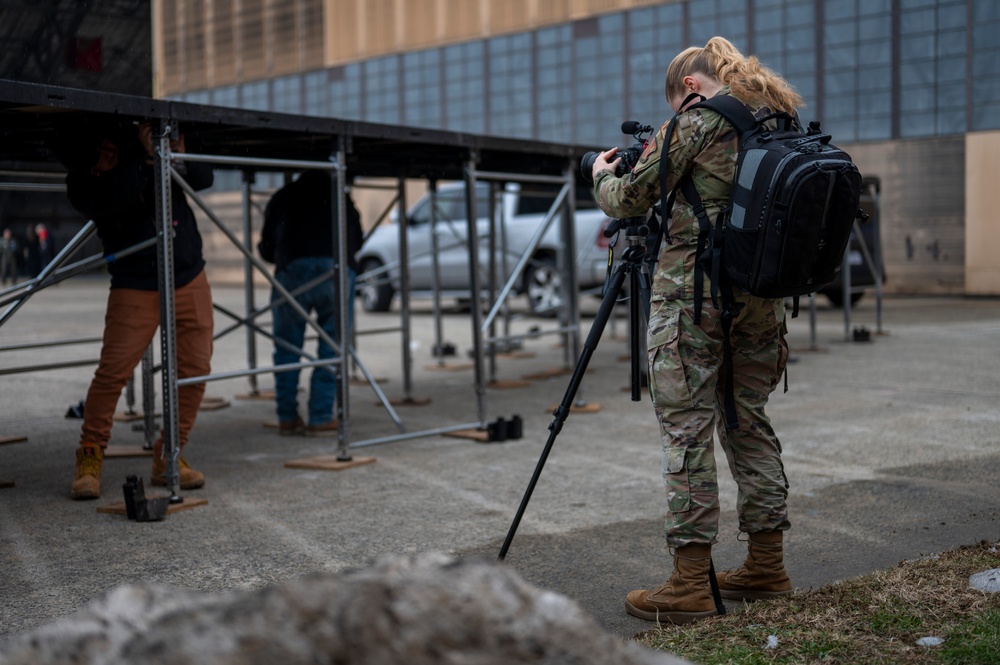 Joint Base Andrews sets up for President Biden’s sendoff ceremony