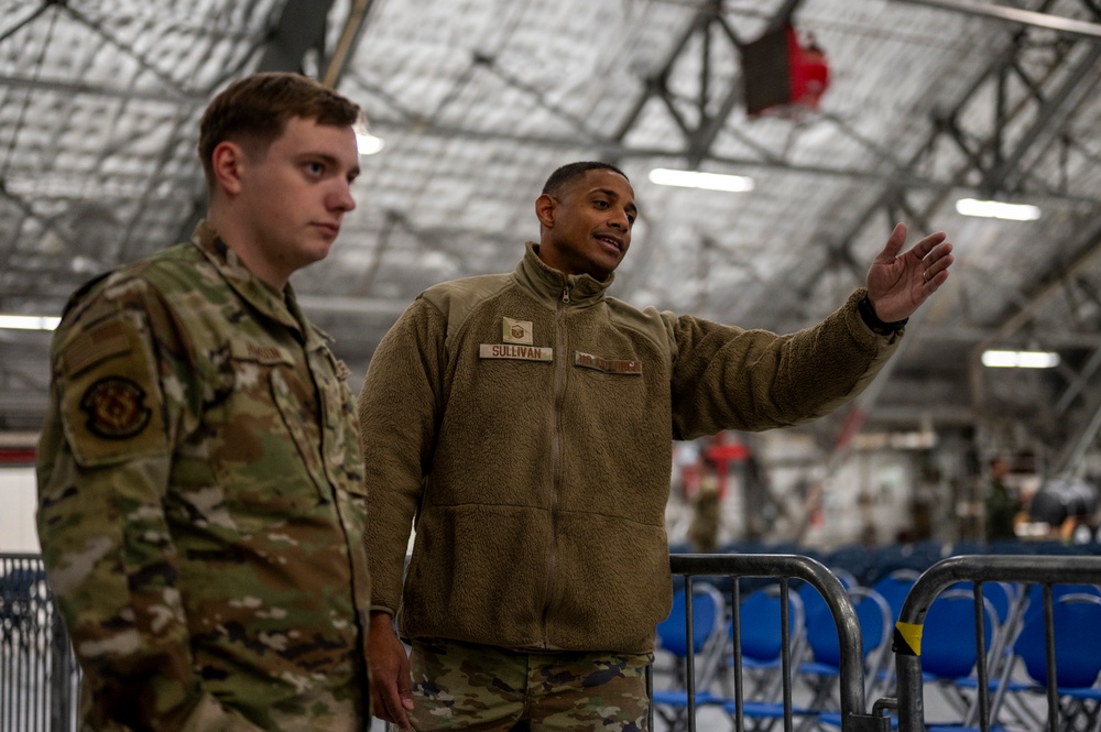 Joint Base Andrews sets up for President Biden’s sendoff ceremony