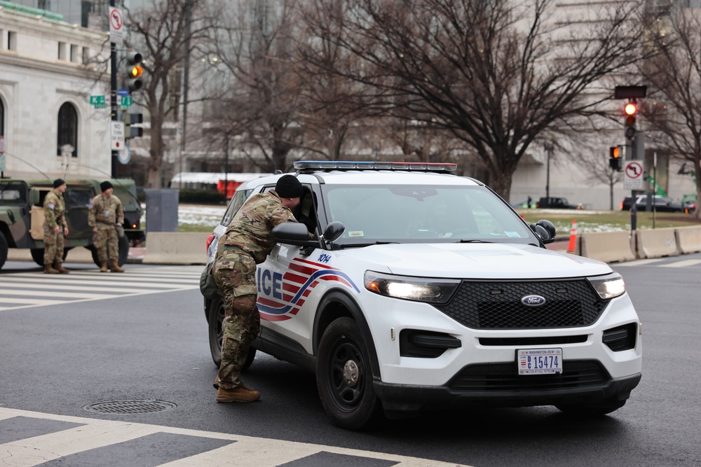 Virginia National Guard Assists with Traffic Control for 60th Presidential Inauguration