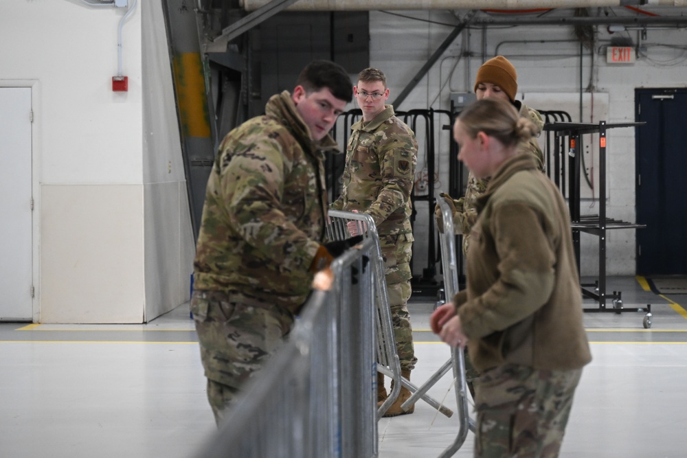 Joint Base Andrews sets up for President Biden’s sendoff ceremony
