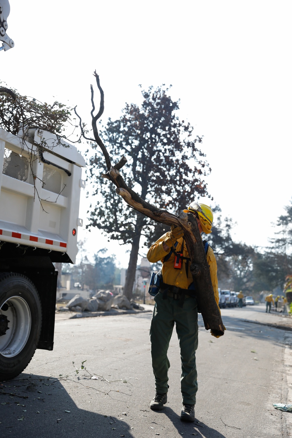 Fire Crew 505 Work To Clear Debris At Communities Impacted By Eaton Fire