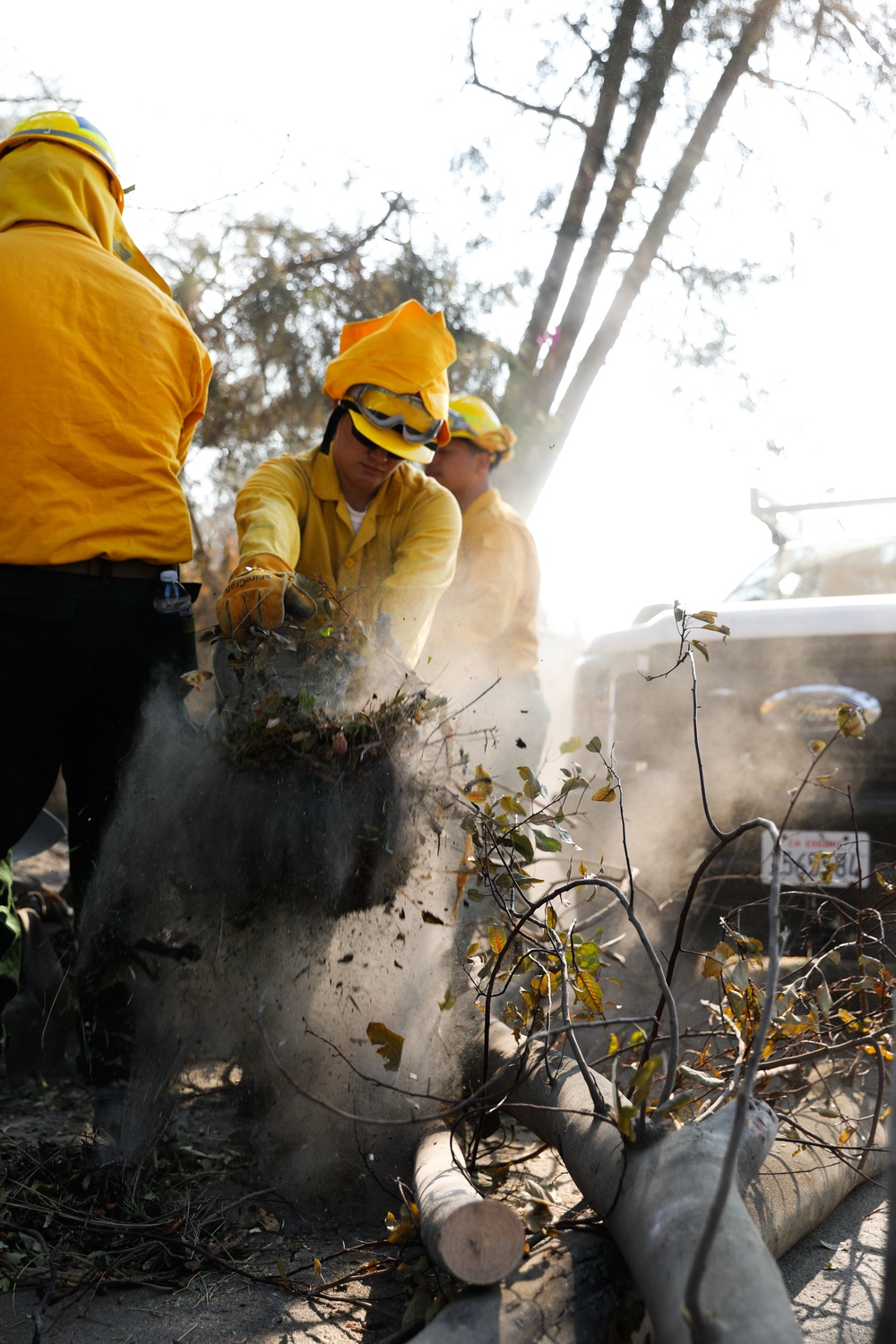 Fire Crew 505 Work To Clear Debris At Communities Impacted By Eaton Fire