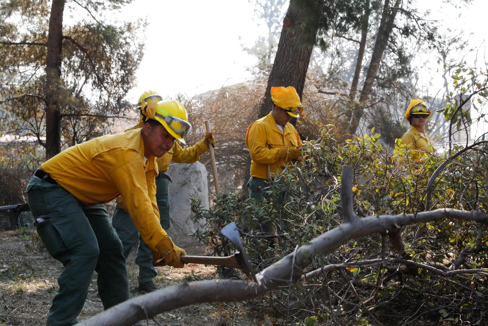 Fire Crew 505 Work To Clear Debris At Communities Impacted By Eaton Fire