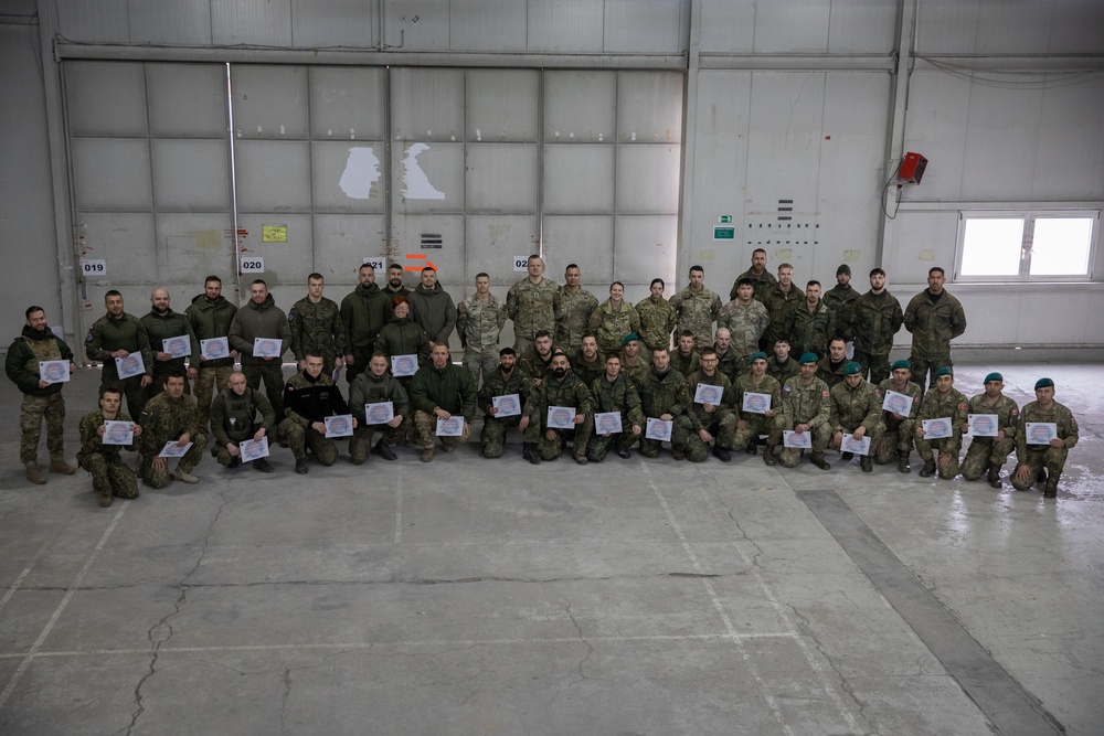 U.S. KFOR contingent hosts multinational CLS course in Camp Novo Selo