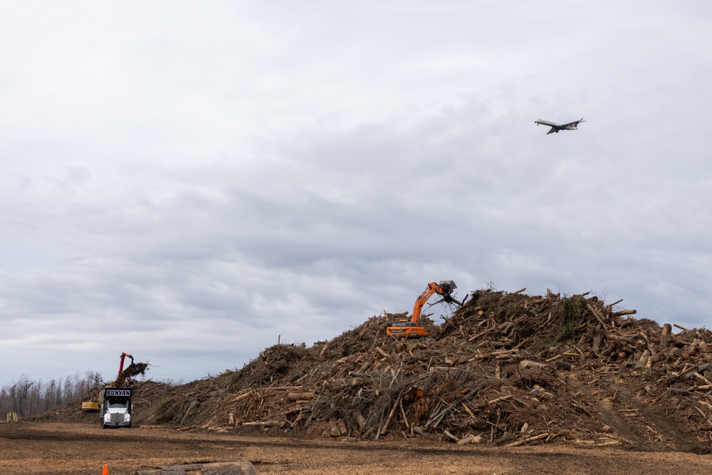 Hurricane Helene Recovery: Temporary Debris Storage and Reduction Site in Lowndes County, Georgia.