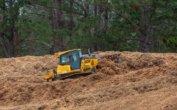 Hurricane Helene Recovery: Temporary Debris Storage and Reduction Site in Lowndes County, Georgia.