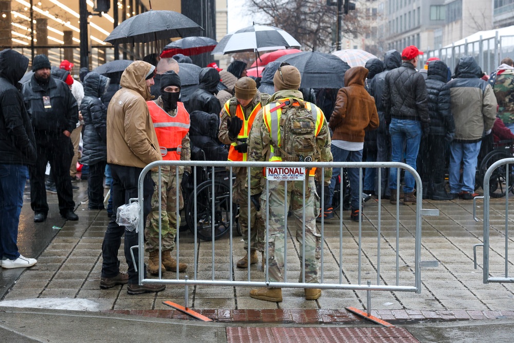 Army National Guard Service Members Assists with Crowd Management at Capital One Arena