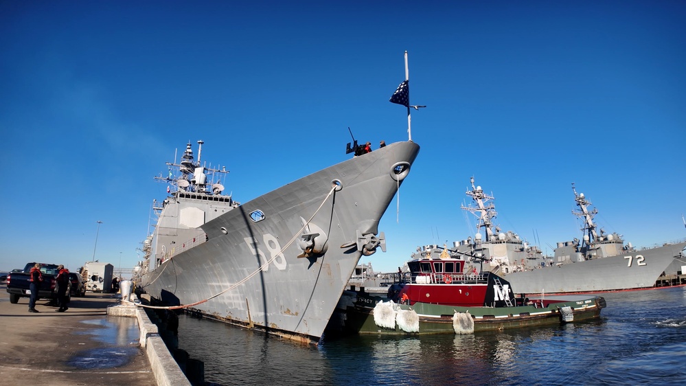 USS Philippine Sea departs Naval Station Norfolk