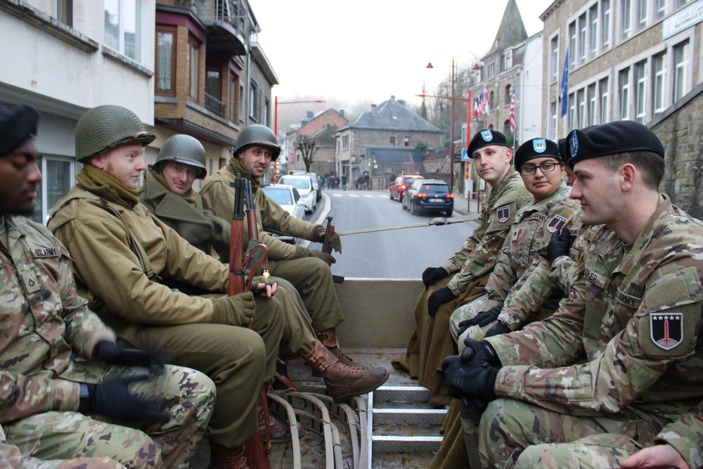 56th Artillery Command Soldiers Participate in 80th Anniversary of the Liberation of Houffalize in Houffalize Belgium, Jan. 17, 2025.