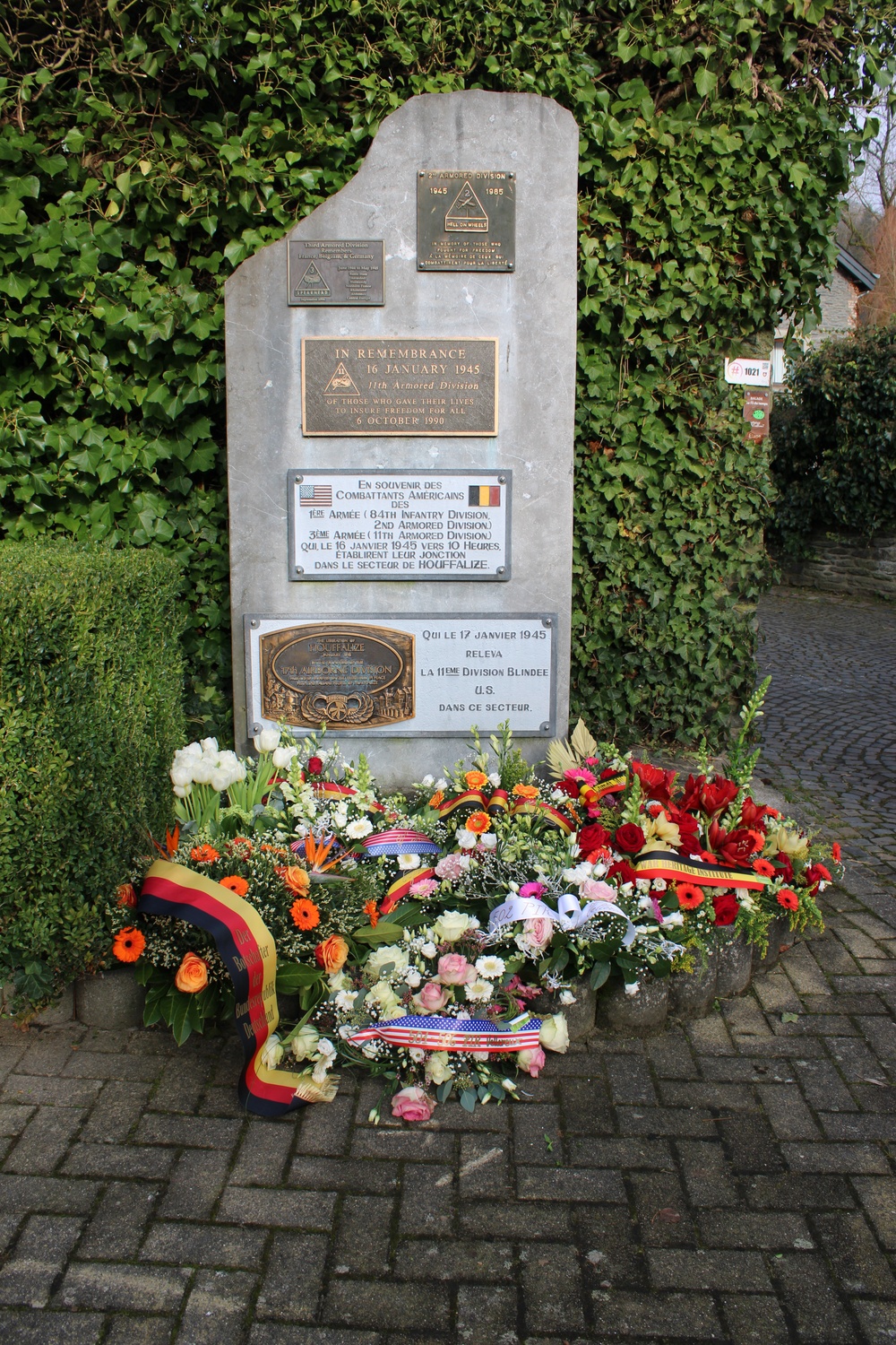 Wreaths Laid in Remembrance of the fallen in Houffalize Belgium, Jan. 17, 2025