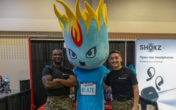 Marines attend Austin International Half Expo