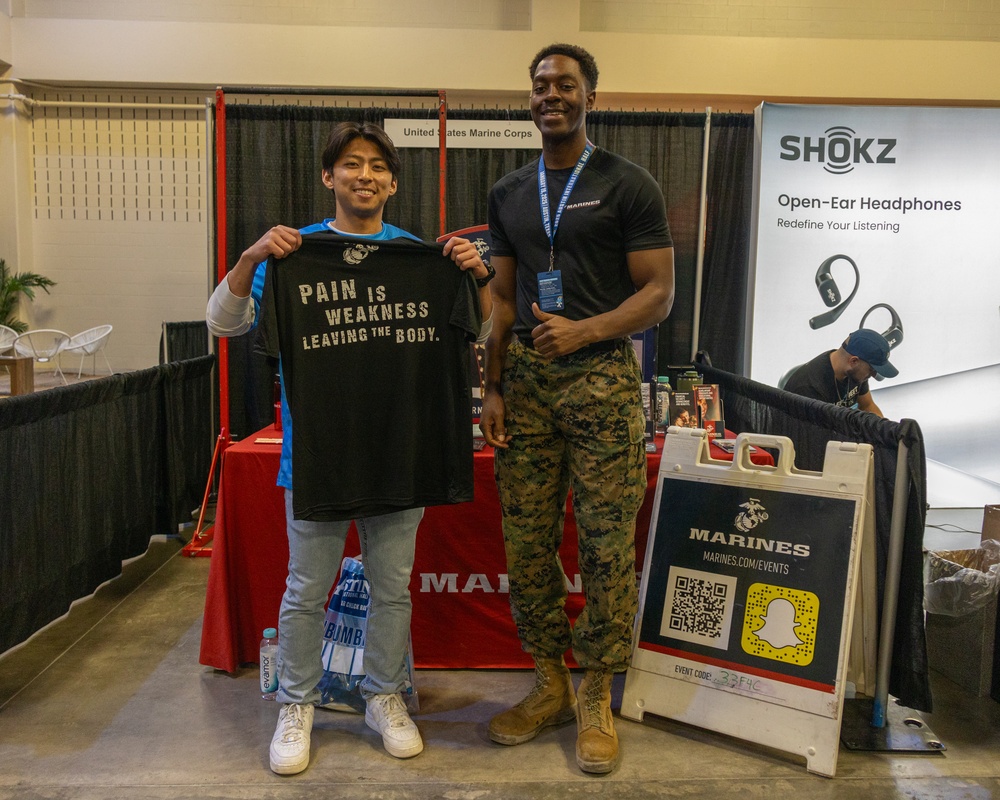 Marines attend Austin International Half Expo