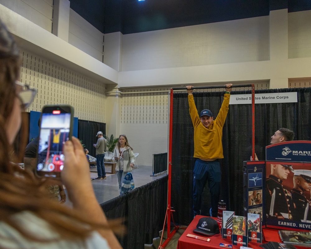 Marines attend Austin International Half Expo