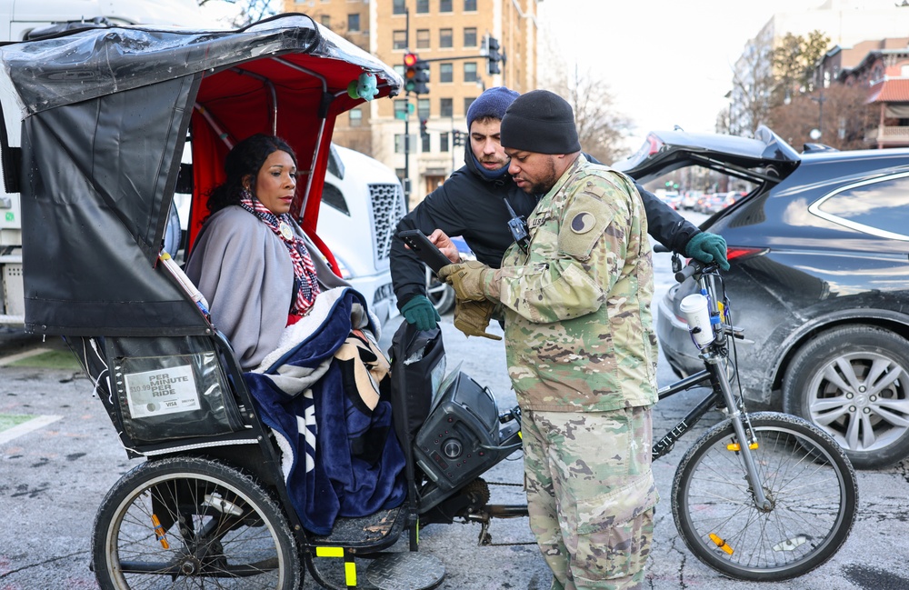 Virginia National Guard Soldiers Assist Citizens and Manage Traffic during the 60th Presidential Inauguration