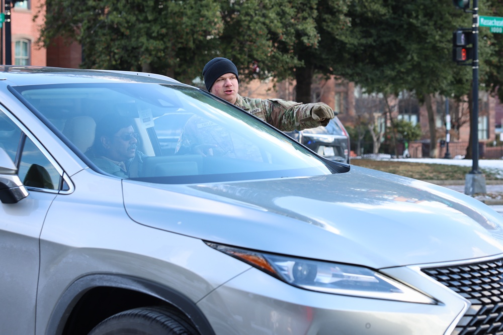 Virginia National Guard Soldiers Direct Citizens and Manage Traffic in Support of 60th Presidential Inauguration