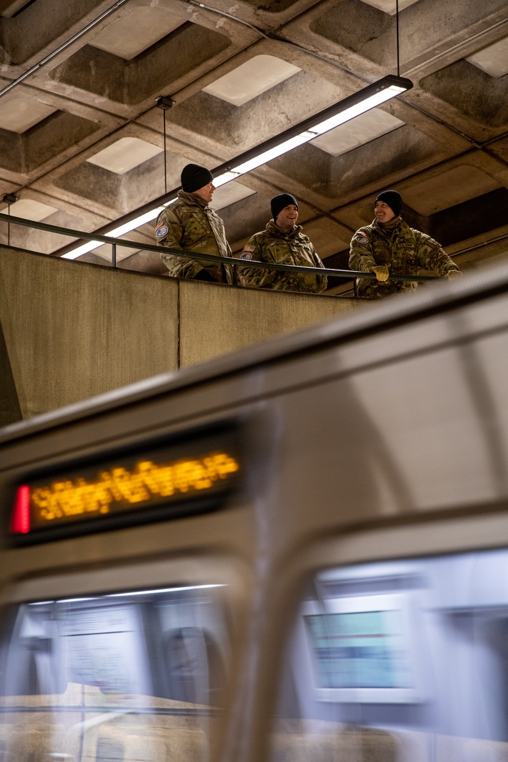 New York National Guard Members Patrol D.C. Metro Station, Support 60th Presidential Inauguration