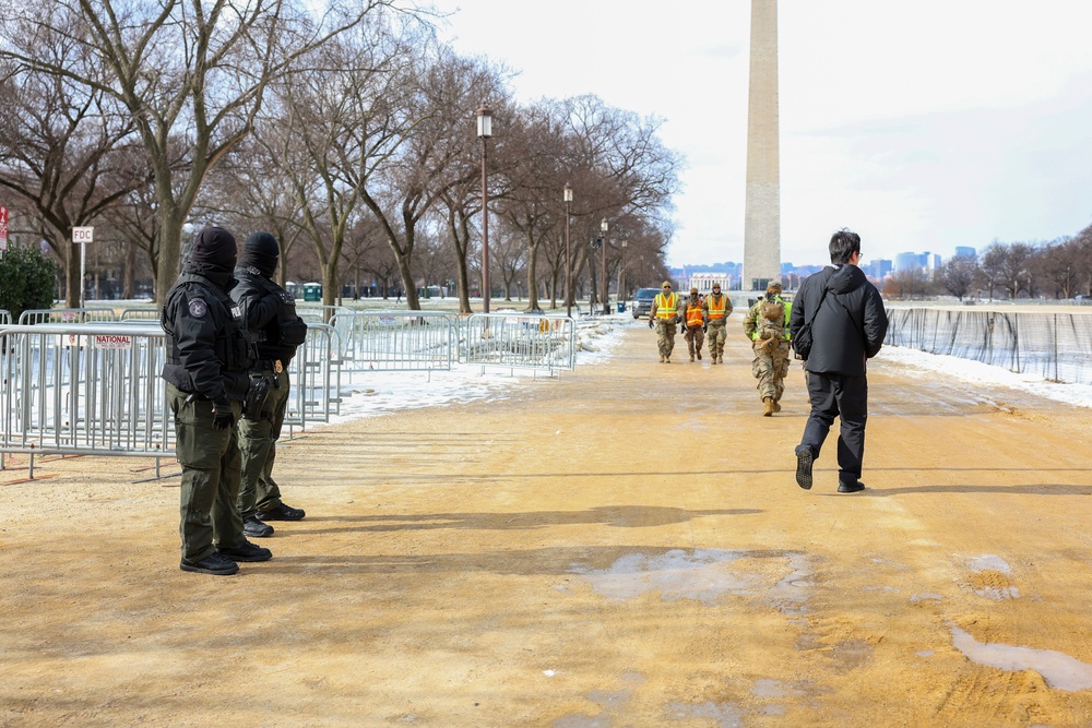 Army National Guard Soldiers Patrol National Mall, Assist Local and Federal Law Enforcement Agencies During 60th Presidential Inauguration