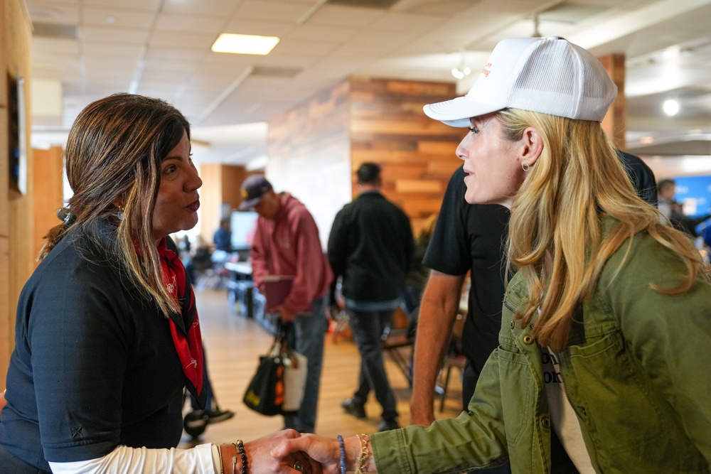 First Partner Newsom visits the UCLA Disaster Recovery Center