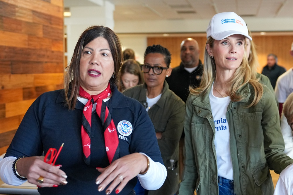 First Partner Newsom visits the UCLA Disaster Recovery Center