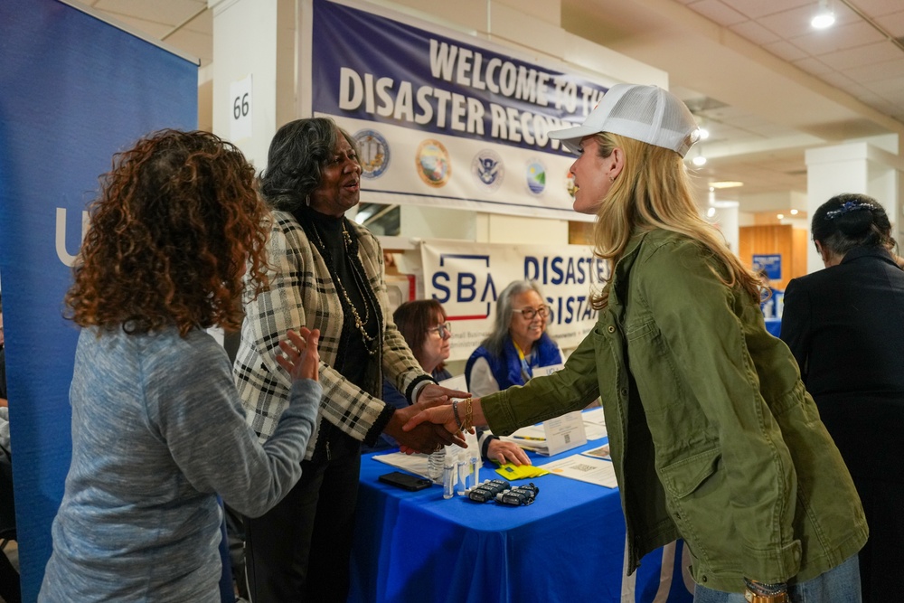 First Partner Newsom visits the UCLA Disaster Recovery Center