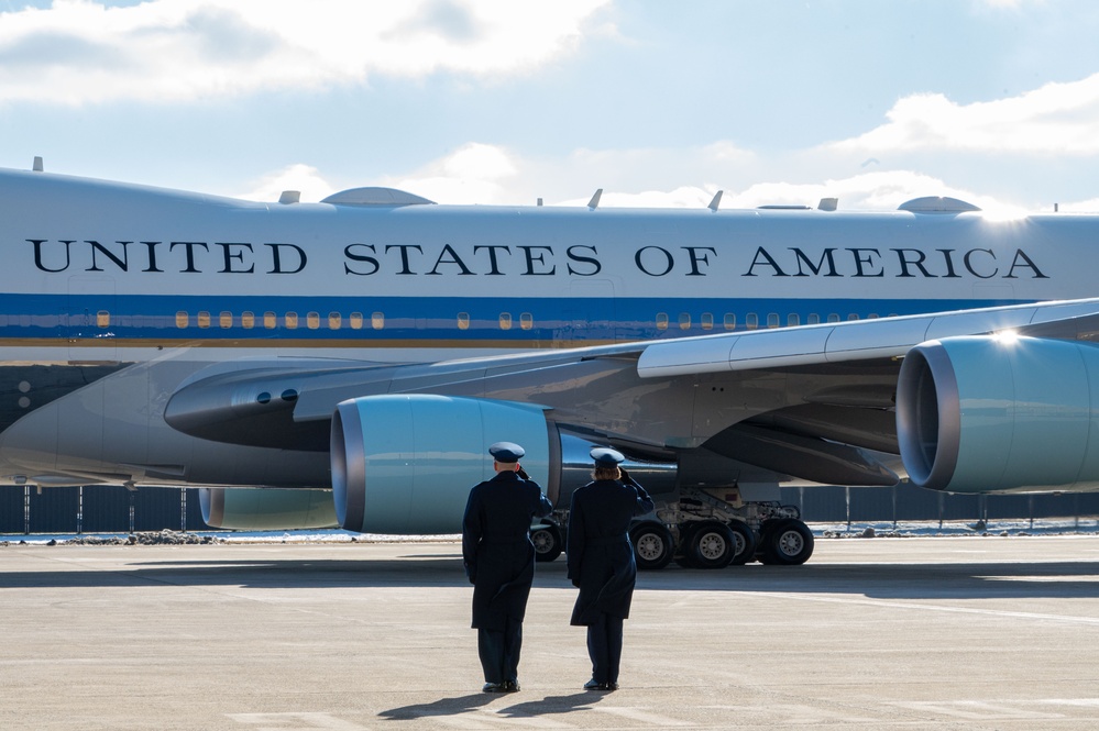 Biden’s final sendoff: A historic farewell at America’s Airfield