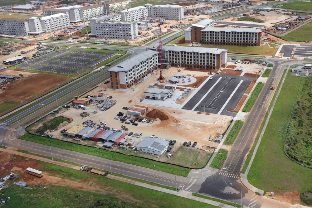 Aerial Construction Progress Photos Show Bachelor Office Quarters Under Construction